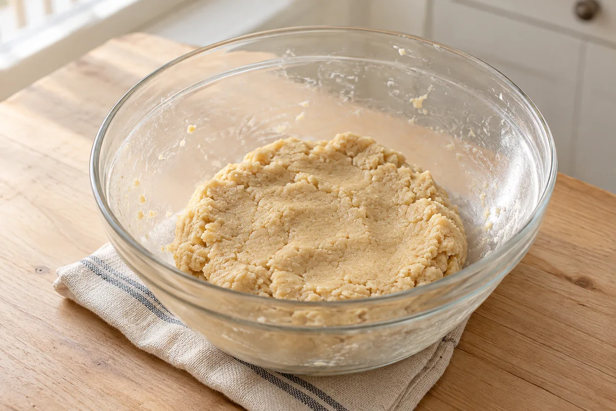 Masa clara de arroz y almendra compactada para coronas navideñas