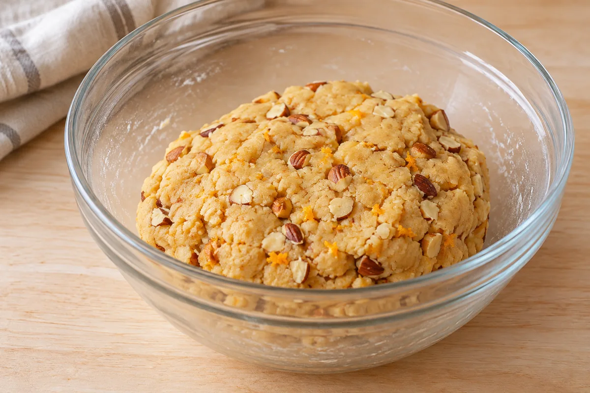 Masa firme de Roccocò sin gluten con almendras y naranja confitada