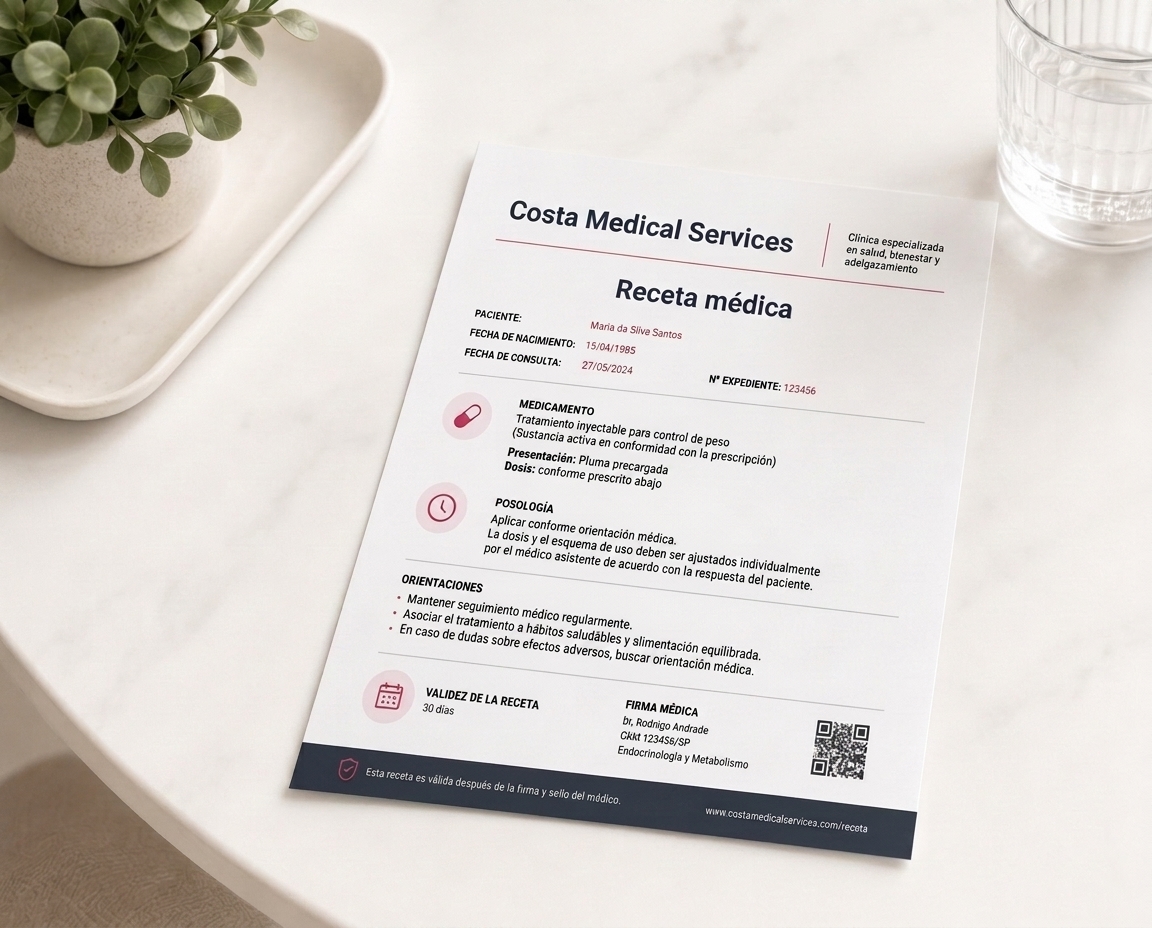 Receta médica de Costa Medical Services