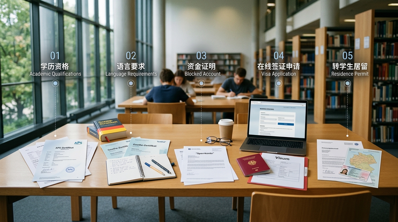 德国找大学位置签证申请准备
