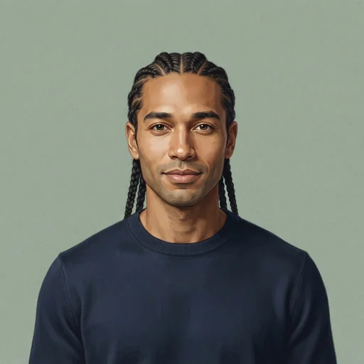AI-generated illustrated avatar for Tiago