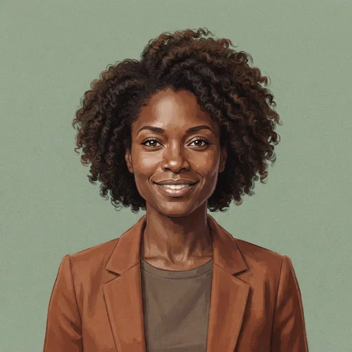 AI-generated illustrated avatar for Jacqueline