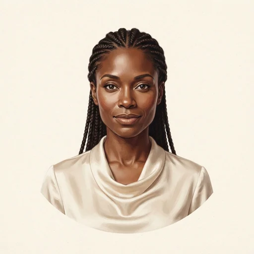 AI-generated illustrated avatar for Inès