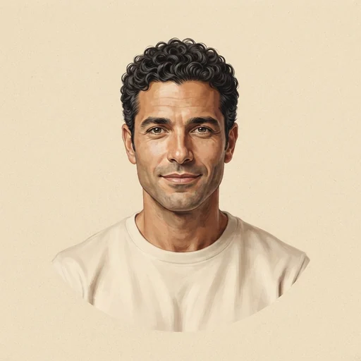 AI-generated illustrated avatar for Darío