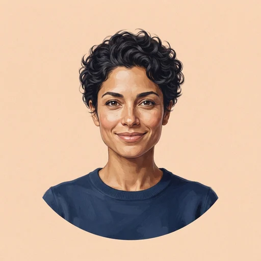 AI-generated illustrated avatar for Huda
