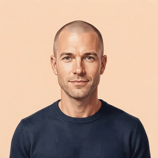 AI-generated illustrated avatar for Étienne
