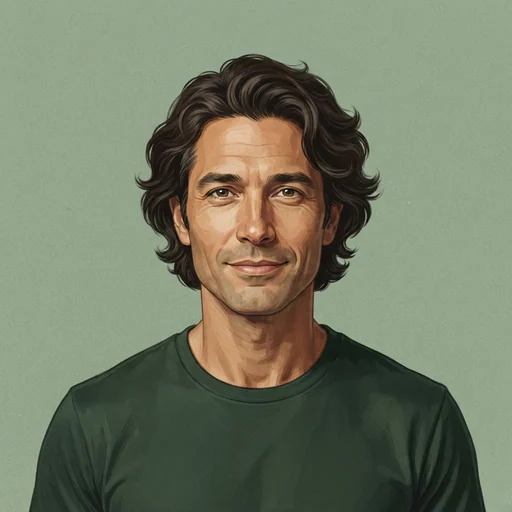 AI-generated illustrated avatar for Zander
