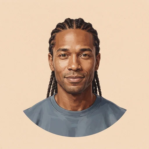 AI-generated illustrated avatar for Matias