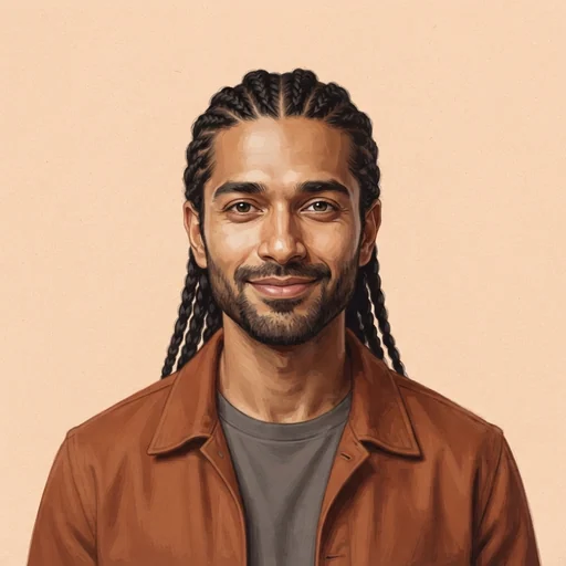 AI-generated illustrated avatar for Dev