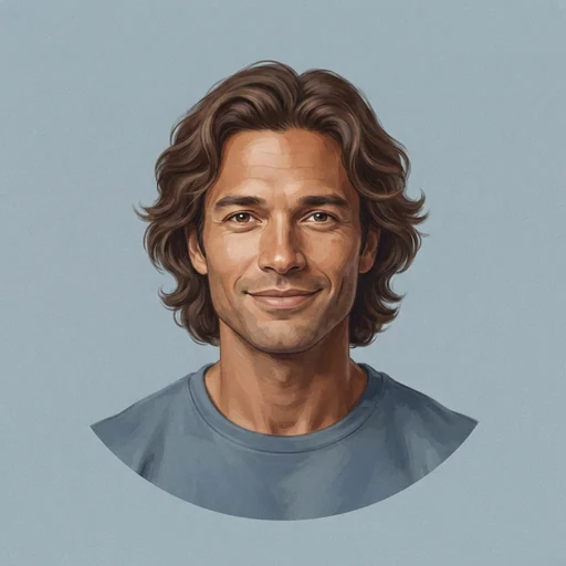 AI-generated illustrated avatar for Tao