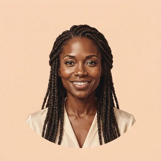 AI-generated illustrated avatar for Hua