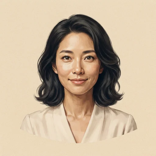 AI-generated illustrated avatar for Minji