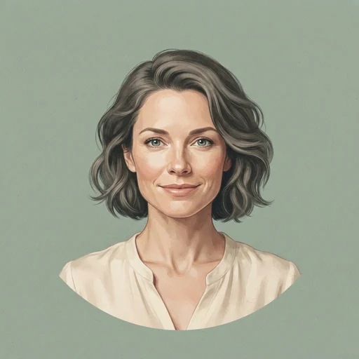 AI-generated illustrated avatar for Katie
