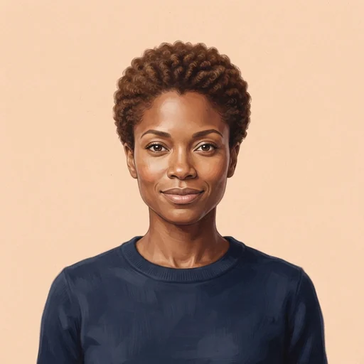 AI-generated illustrated avatar for Laura