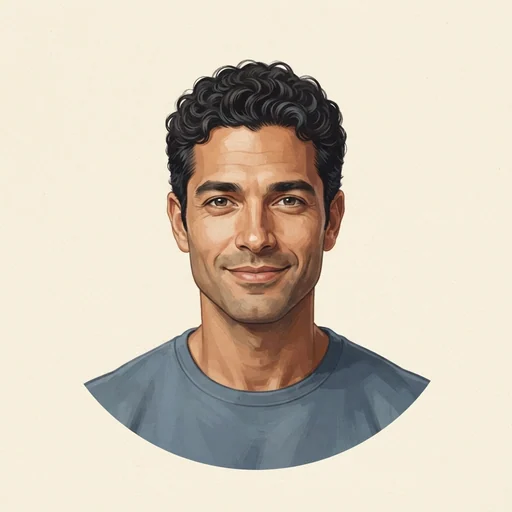 AI-generated illustrated avatar for Hassan