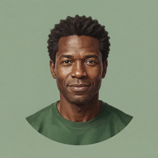 AI-generated illustrated avatar for Ryszard B – Storyteller with Rich Voice