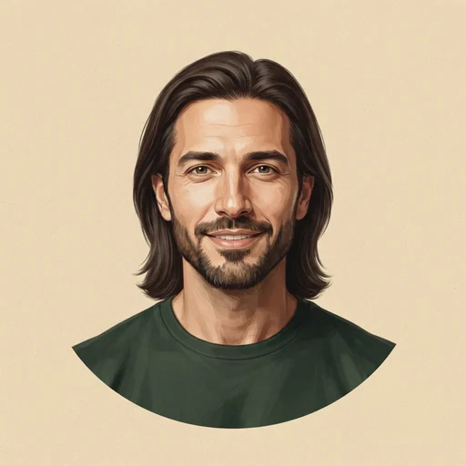 AI-generated illustrated avatar for Nasser - Engaging, Formal and Strong