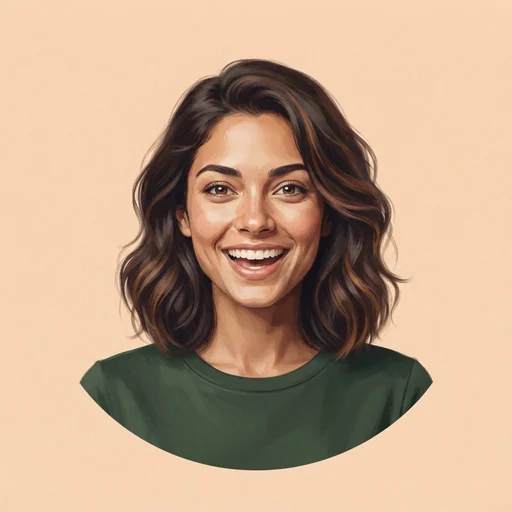 AI-generated illustrated avatar for Cristina Campos - Natural Conversations