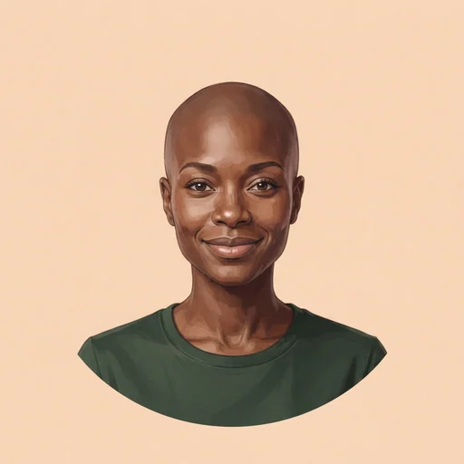 AI-generated illustrated avatar for Fatima - Smooth Audiobook Narrator