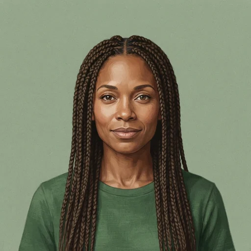 AI-generated illustrated avatar for Rachel