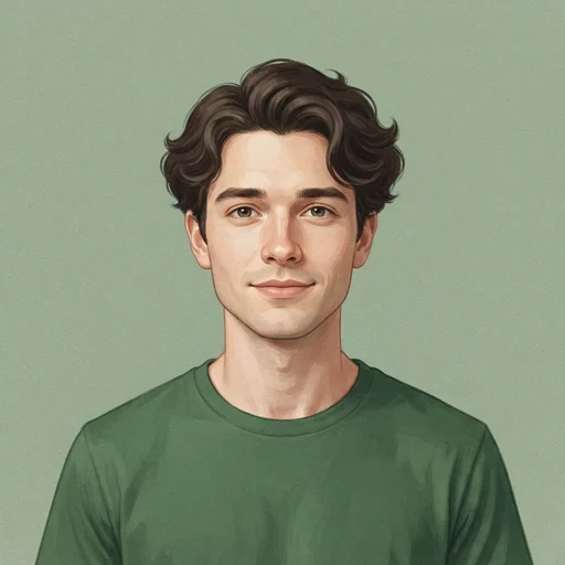 AI-generated illustrated avatar for Steve - Soft and Calm