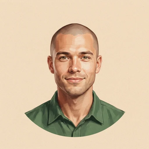 AI-generated illustrated avatar for Raju - Warm, Friendly and Sympathetic