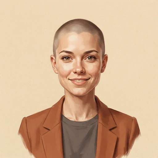 AI-generated illustrated avatar for Lara - Natural, Relatable & Engaging