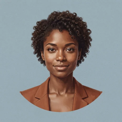 AI-generated illustrated avatar for Amelia