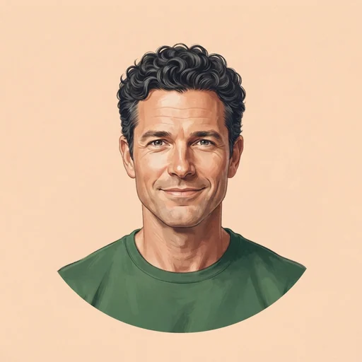 AI-generated illustrated avatar for AD-berto - Velvety ads
