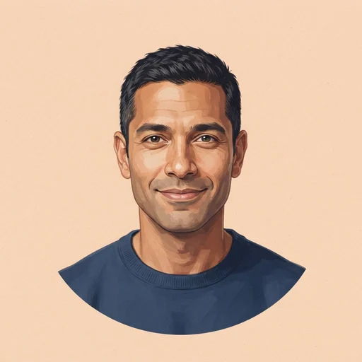 AI-generated illustrated avatar for Javier Rojas - Calm & Friendly