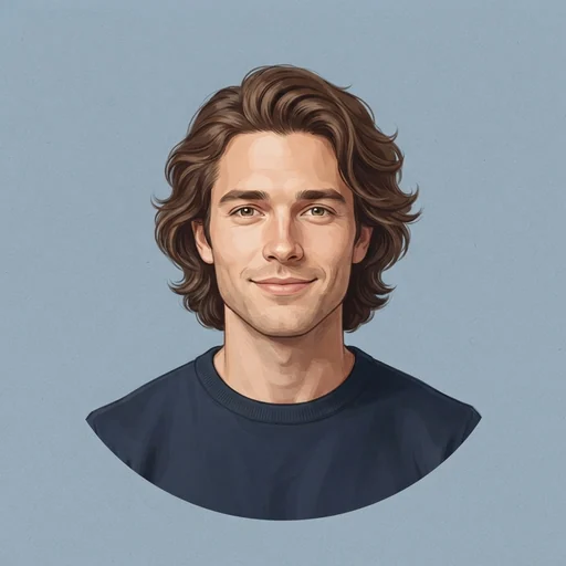 AI-generated illustrated avatar for Xinghe Jiang - Magnetic Conversational