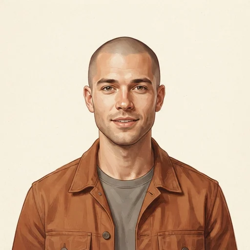 AI-generated illustrated avatar for Mark - Natural Conversations