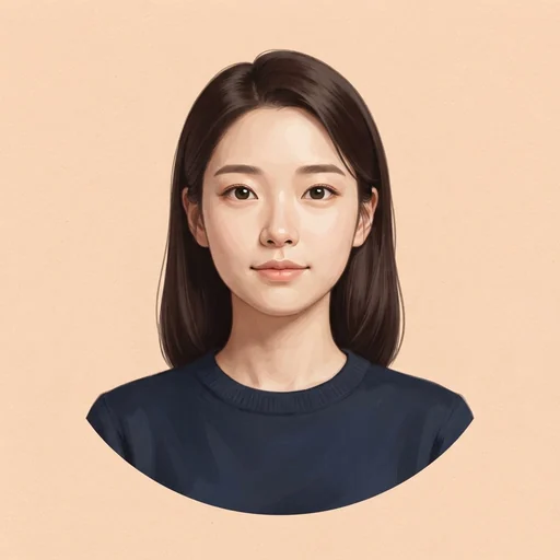 AI-generated illustrated avatar for Hanna - Natural and Clear