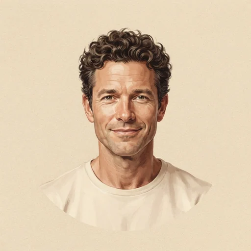 AI-generated illustrated avatar for Alex Bell - Deep and Confident