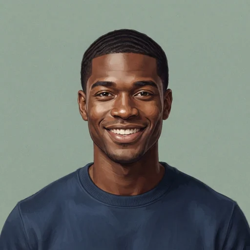AI-generated illustrated avatar for Haseeb — Urdu/Hindi Ads