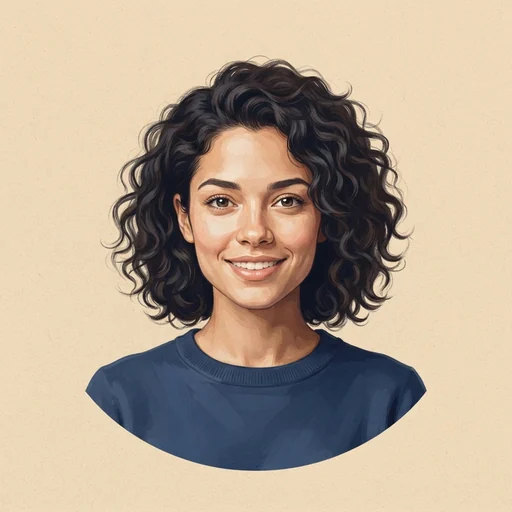 AI-generated illustrated avatar for Tarini - Soft, Cheerful and Expressive