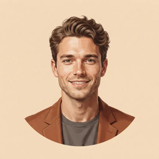 AI-generated illustrated avatar for Viraj - Warm, Energetic and Lively