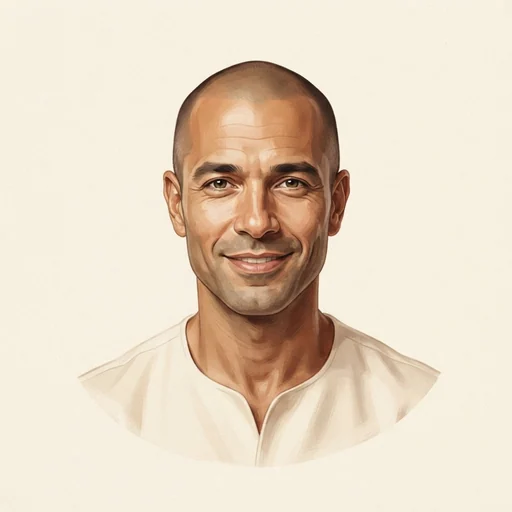 AI-generated illustrated avatar for Ryusei - Deep, Energetic & Warm Host