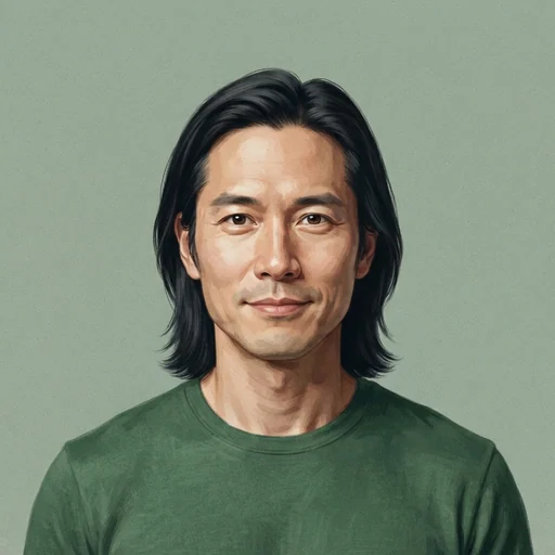 AI-generated illustrated avatar for Silas - Deep Cinematic Voice