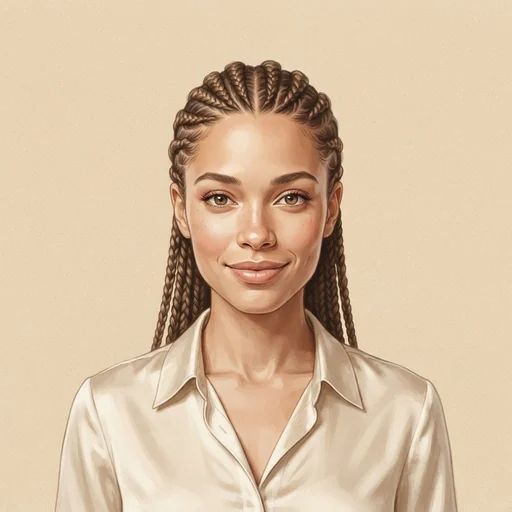 AI-generated illustrated avatar for Emilie - Pro