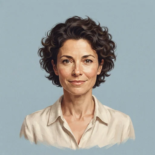 AI-generated illustrated avatar for Violetta - Ringing, Bright and Joyful