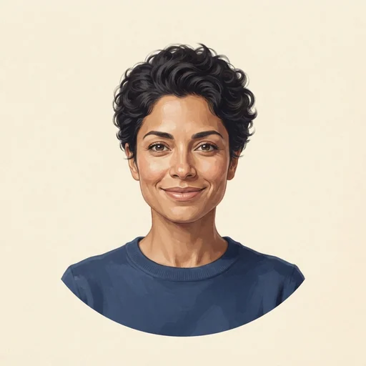 AI-generated illustrated avatar for Hindi Advisor 1