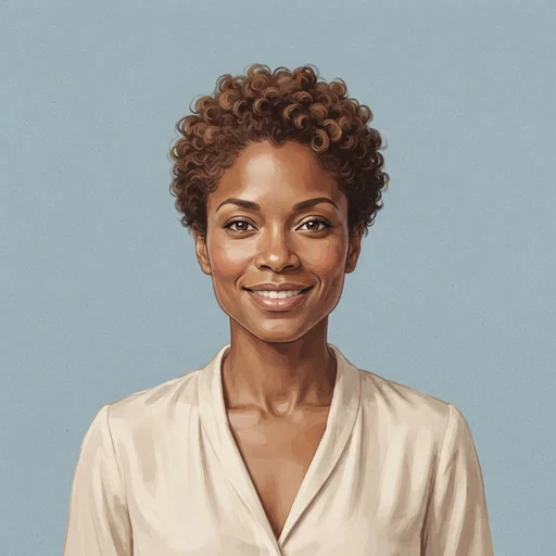 AI-generated illustrated avatar for Leda