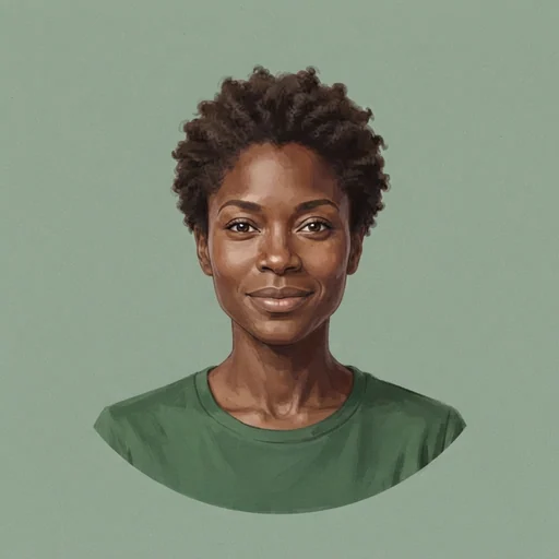 AI-generated illustrated avatar for Luna
