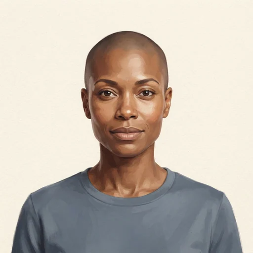 AI-generated illustrated avatar for Liora