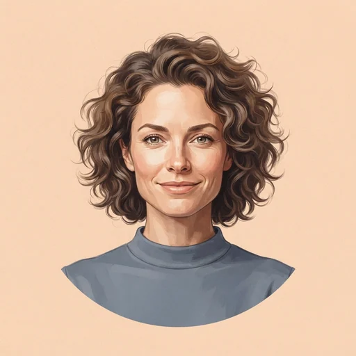 AI-generated illustrated avatar for Celeste